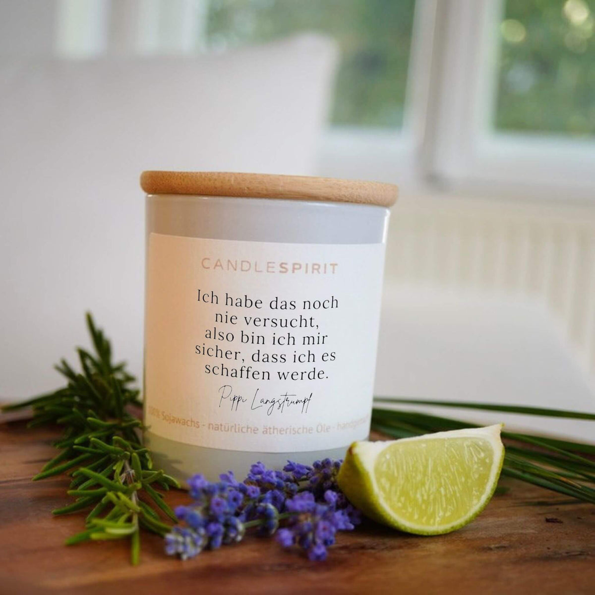 Audio-Duftkerze "Ich habe das noch nie versucht... Pippi Langstrumpf" ätherische Öle & Audio-Meditation