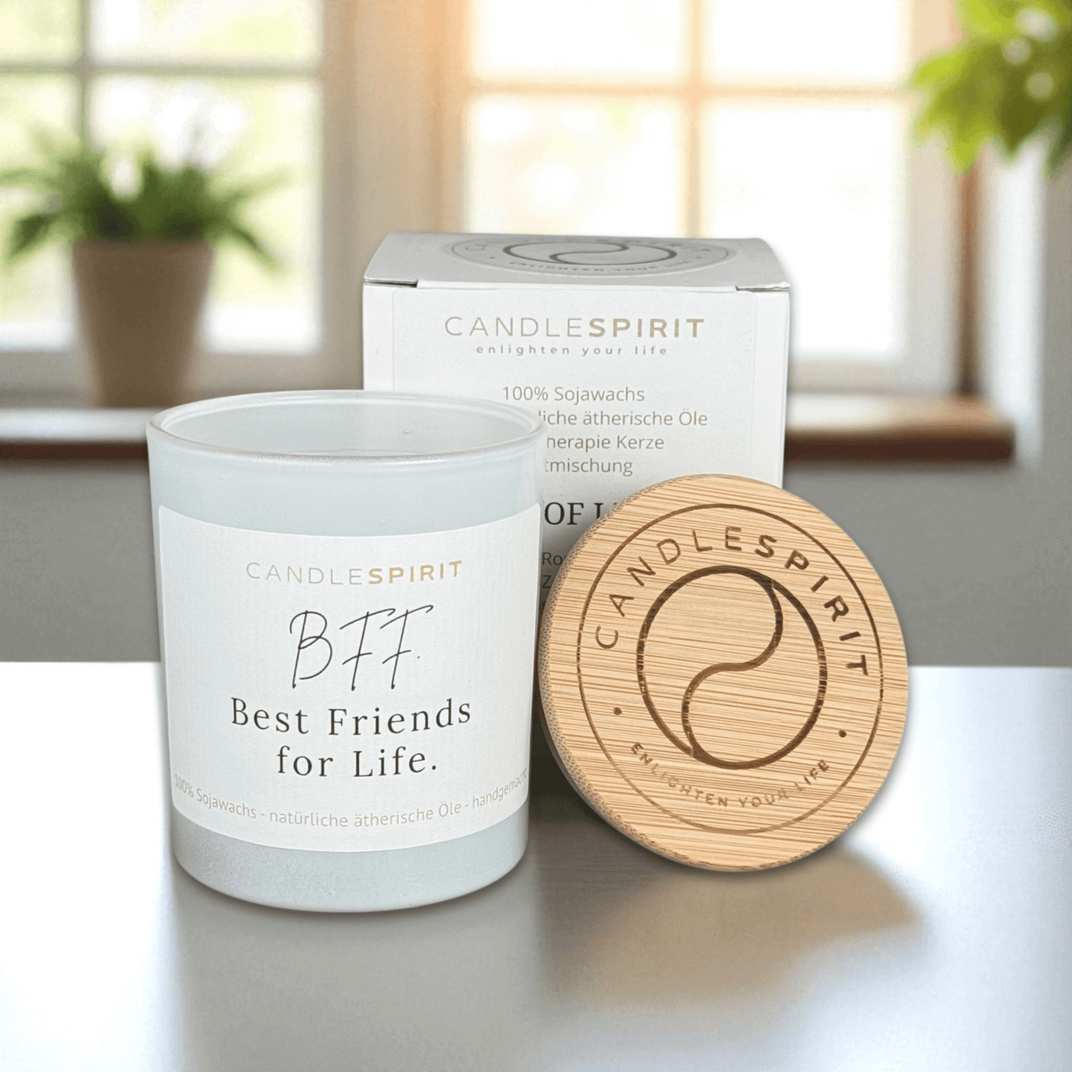 Duftkerze "BFF. Best Friends for Life" mit ätherischen Ölen & Audio-Meditation