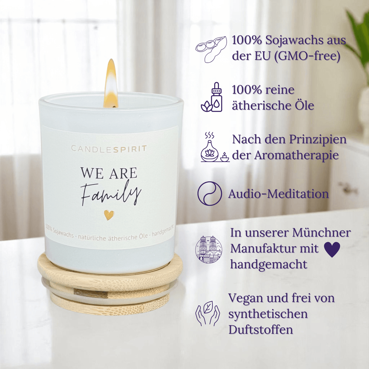 Duftkerze "We are family" CANDLESPIRIT USP´s