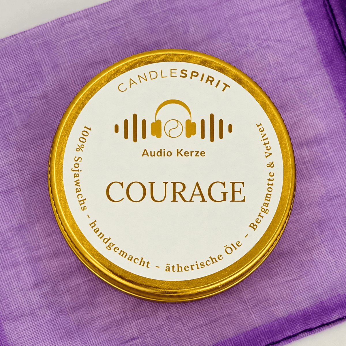 COURAGE Audio-Duftkerze Reisegröße