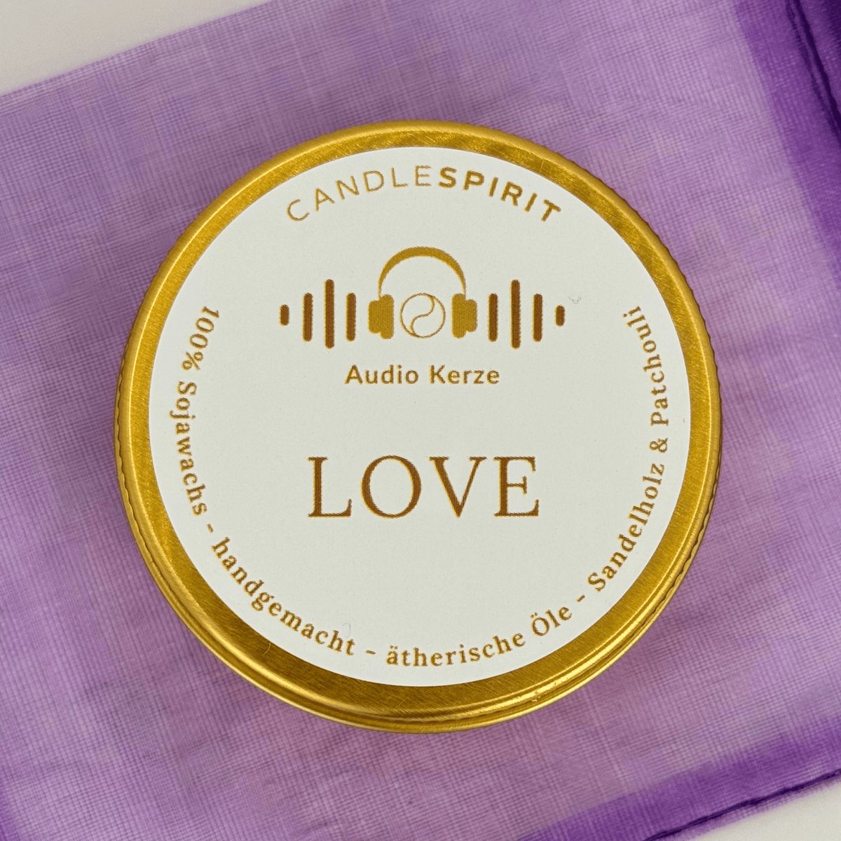 LOVE Audio-Duftkerze Reisegröße