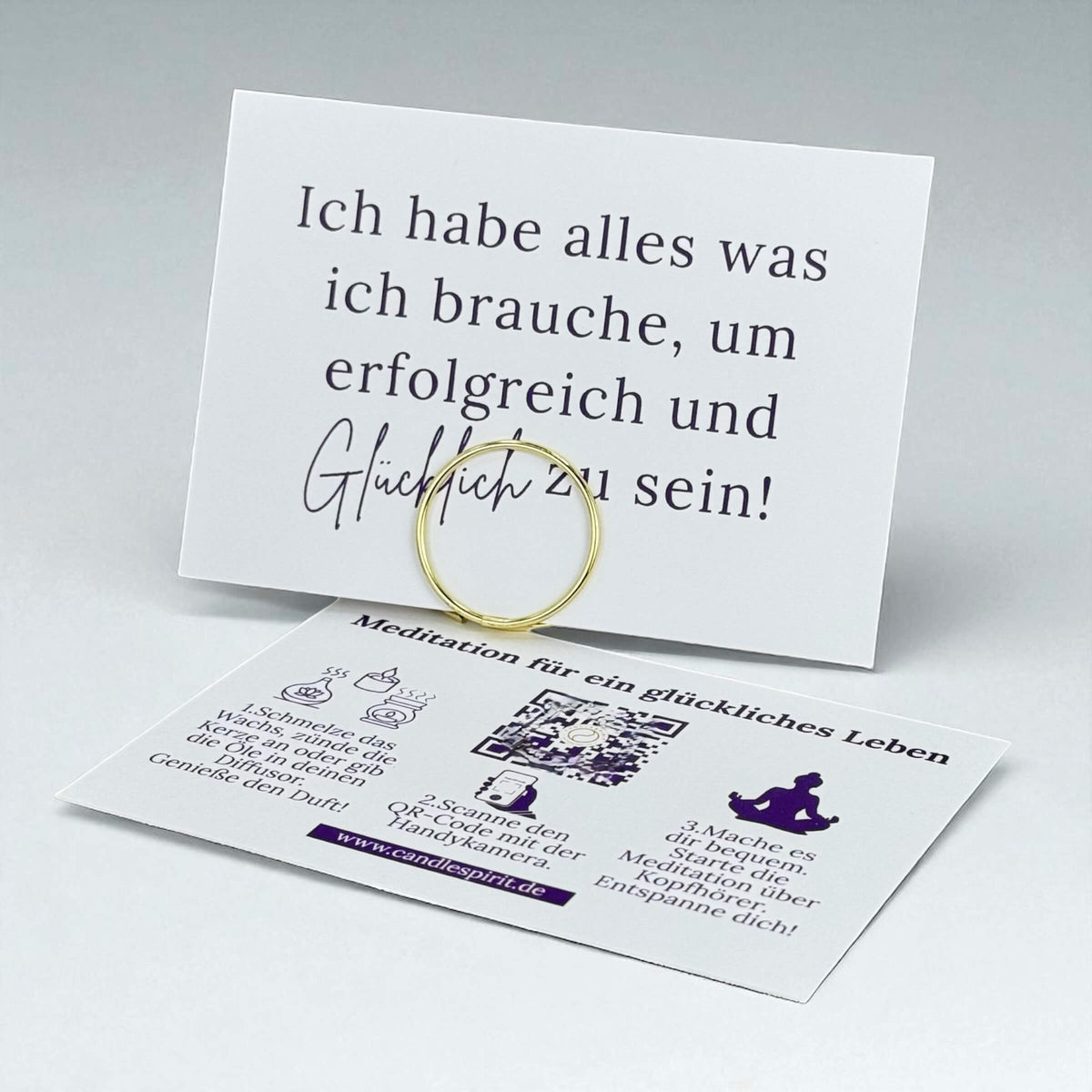 Soulkarte "Ich habe alles was ich brauche, um erfolgreich und glücklich zu sein!" inkl. Aufsteller & Audio Meditation für Lebensfreude